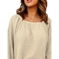 thumbnail image 3 of FASHIONWT Women Plus Size Solid Color Slash Neck Loose Casual Knit Sweater Top, 3 of 4