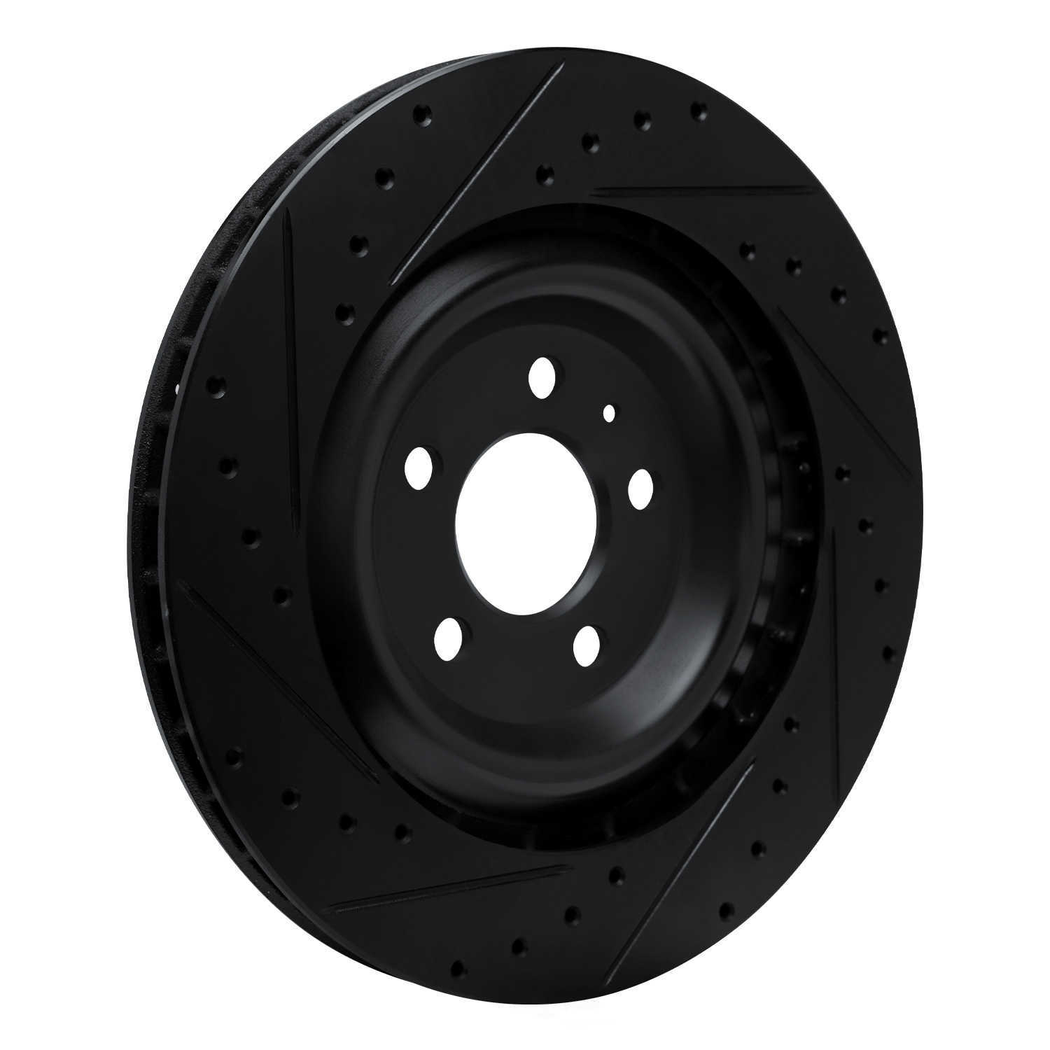 Dynamic Friction Company 633-02102L DFC Brake Rotor - Drilled And Slotted - Black