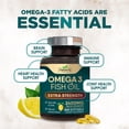 thumbnail image 5 of Omega 3 Fish Oil Supplements - 2400mg Fish Oil Per Serving - Triple Strength Omega-3 with Fatty Acids EPA & DHA - Natural Heart, Brain & Immune Support - Wild Caught, Bottled in USA - 240 Softgels, 5 of 9