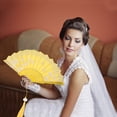 thumbnail image 5 of Unique Bargains Tassel Folding Fan 1 Pc for Weddings Parties Yellow, 5 of 5