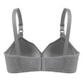 thumbnail image 3 of DondPO Plus Size Bras for Women Wireless Comfortable Bras for Older Women Front Closure Bras for Women No Underwire Wireless Bras for Women Seamless Tshirt Bra Full Coverage Bras for Women Gray 44, 3 of 7