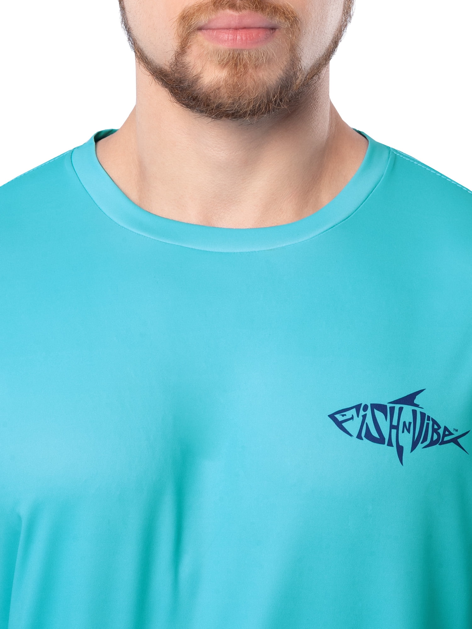 Fish N Vibe Men's Sublimated Long Sleeve Performance Tee, Scuba Blue/Fnv Majestic Mahi, 2XL