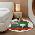 thumbnail image 3 of Golf Club Round Living Room Rugs 8 ft, Golf Balls Sport Green Shield Beige Background Washable Large Area Rug with Non-Slip Sturdy Edge Binding Round Carpet for Dining Room Kitchen Office, 3 of 9
