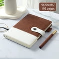 thumbnail image 3 of Sylvtty A5 Executive Notebook Thick Paper Notebook with Faux Leather Cover 192 Pages Personal Diary Notepad for Business Meetings, 3 of 7