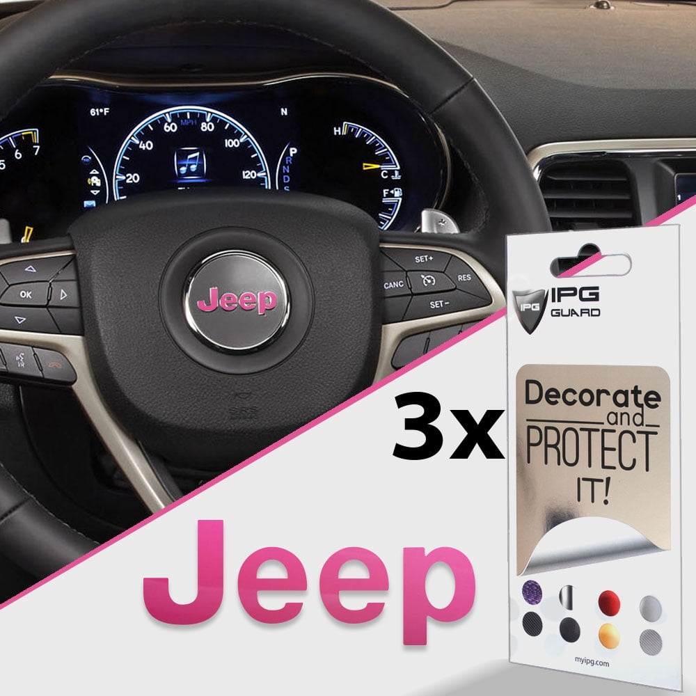 IPG for Jeep Steering Wheel Overlay Decal Vinyl Cover Set of 3 for Emblem  Do it Yourself Stickers Set Personalize Your Jeep (Blue Coral) - Walmart.com