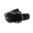 thumbnail image 1 of Ferrioni Cinturón de Piel para Dama Negro Textura Serpiente con Hebilla Dorada, 1 of 4