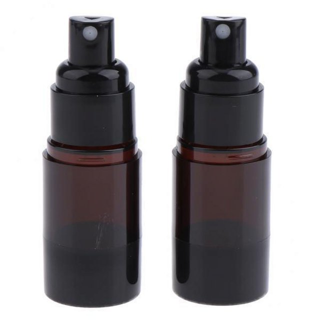 Yinanstore 10X 2Pcs 15ml Sterile Airless Pump Spray Bottles Refillable Cosmetic Containers