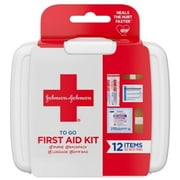JOHNSON & JOHNSON First Aid To Go Kit 12 Items 1 Each