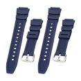 thumbnail image 3 of Correa de goma para reloj, hebilla de acero inoxidable para AE-1300 AE-1000W Sgw-300H Argenta azul oscuro Yuyangstore correa de reloj, 3 of 7