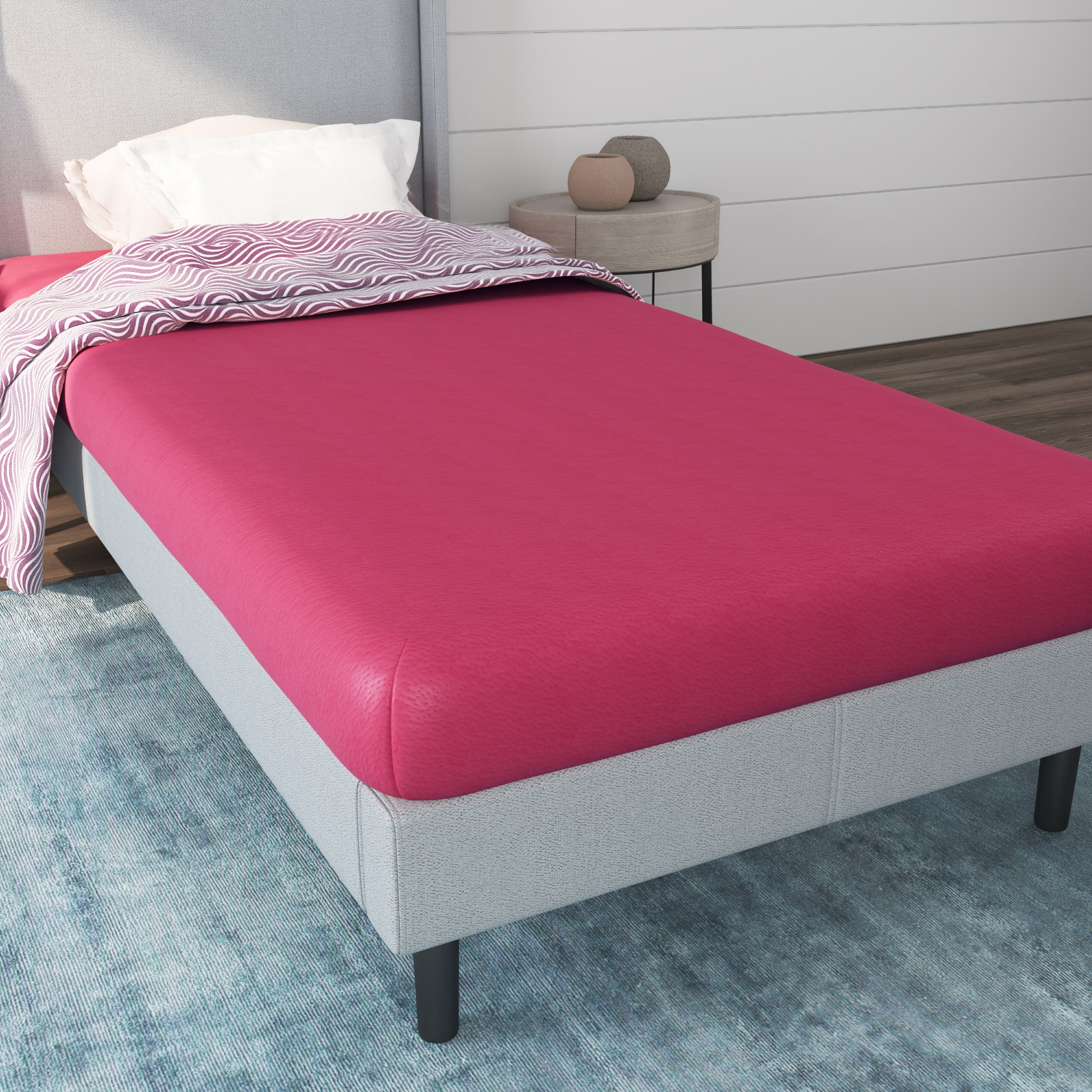 NapQueen Rainbow 5" Twin, Memory Foam Mattress, Pink