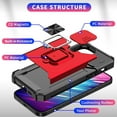 thumbnail image 6 of Designed for iPhone 14 Pro Max Case with Slide Camera Cover and Slim Credit Card Ring Holder Stand Card Holder Slot Dual Layer Hybrid TPU Bumper Protective with Magnetic Car Mount Holder Gold, 6 of 9