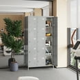thumbnail image 3 of Aobabo Metal Storage Lockers for Employees, Steel Locker Cabinet with 15 Door Lockable,Industrial Storage Locker Cabinet for Gym,School,Office,Assembly Required (Light Gray, 15 Doors), 3 of 7