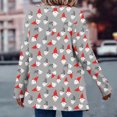 thumbnail image 6 of Ounisa Women's Open Front Cardigan Christmas Tree Snowman Snowflake Santa Claus Elkhorn Graphic Shirt with Pockets Long Sleeve Lightweight Coat, 6 of 7