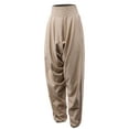 thumbnail image 2 of A2Y Women's Baggy Tapered Elastic High Waist Wide Leg Pockets Hammer Pants Khaki L, 2 of 3