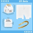 thumbnail image 2 of 25 Set House Shaped Gift Boxes White Cardboard House Gift Box with Greeting Cards Party Favor Supplies, 2 of 6