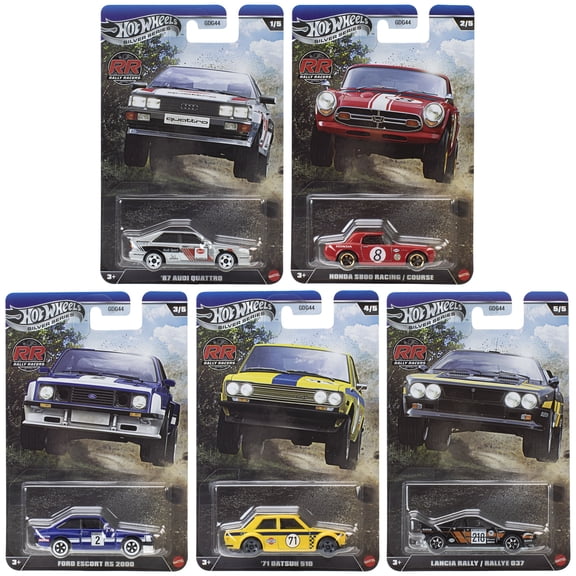 Hot Wheels Silver Series 2026 Rally Racers Complete Set 5 Pack