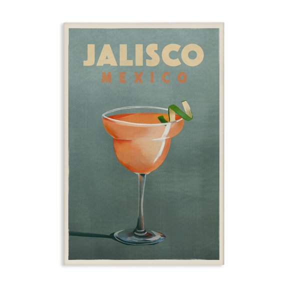 Stupell Industries Jalisco Mexico Cocktail Food & Beverage Painting Wrapped Canvas Art Print Wall Art, 16 x 24