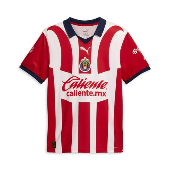Puma Chivas 23/24 Men's Home Stadium Jersey (as1, Alpha, 3X_l, Regular, Regular) Red/White