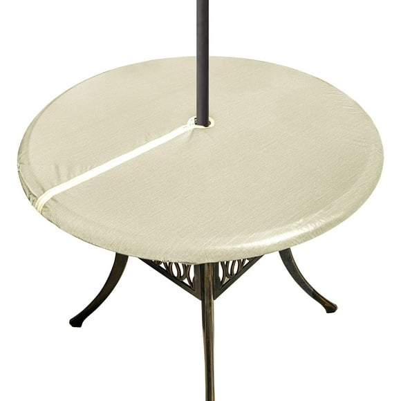Fitted Outdoor Tablecloth Umbrella Hole
