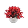 thumbnail image 2 of Planta falsa en maceta, decoración de bonsái Artificial, bonsái de imitación pequeño, plantas falsas para decoración del hogar, escritorio, estante de Rojo, 2 of 8