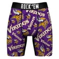 thumbnail image 2 of Men's Rock Em Socks Minnesota Vikings All-Over Logo Underwear and Crew Socks Combo Pack, 2 of 3