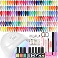 thumbnail image 1 of Kit de esmaltes de uñas en gel Phoenixy UV Light, 45 colores, juego de 64 piezas, 1 of 7