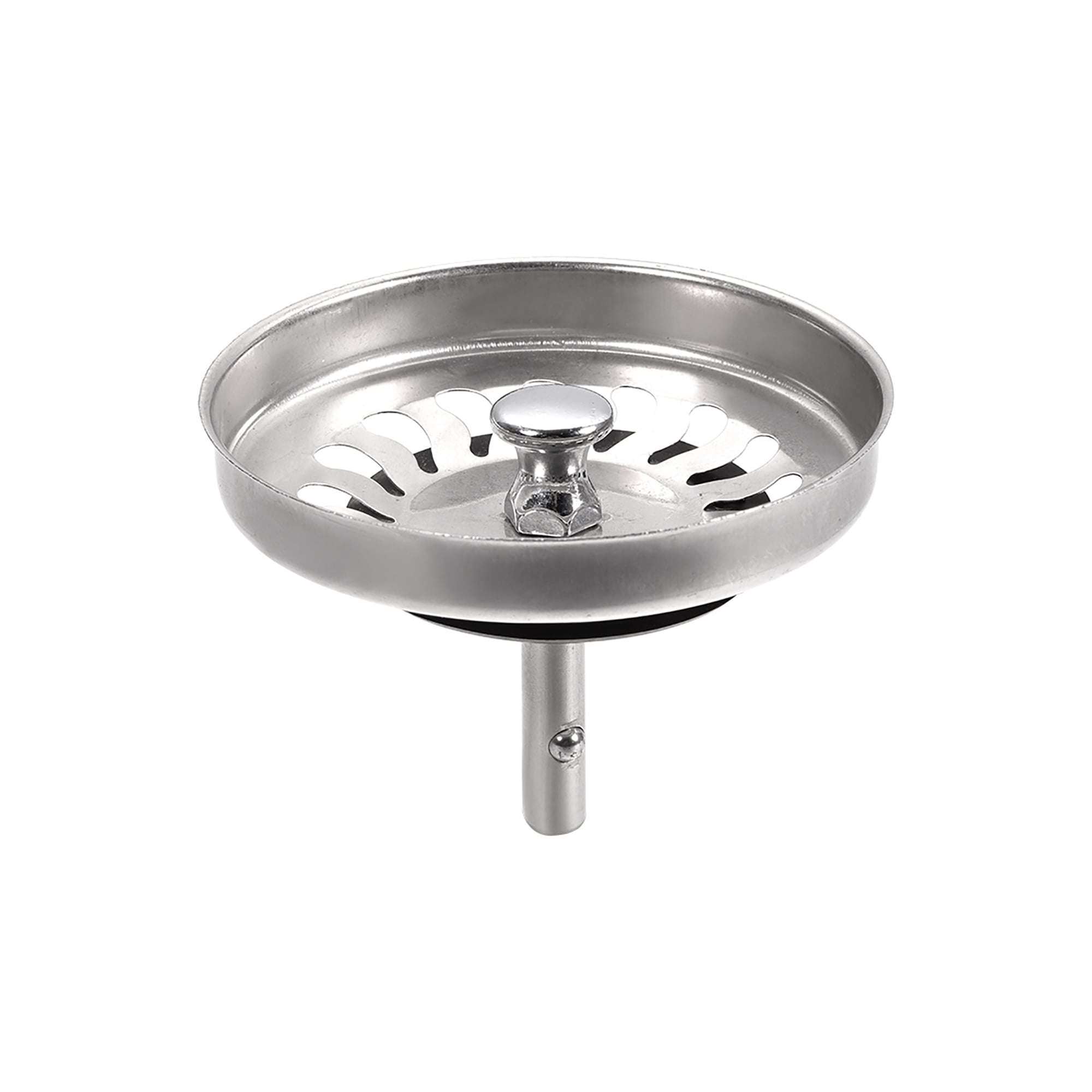 Kitchen Sink Strainer, Stainless Steel Basket Grip 79mm with Rubber
