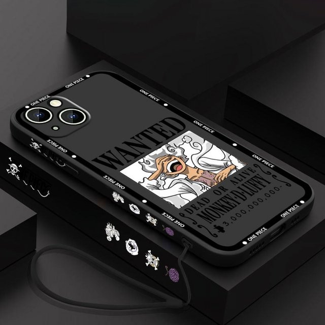 Ones Pieces Luffys Gear 5 Phone Case For Apple iPhone 15 14 13 12 11 Pro Max Plus 8 7 SE Liquid Left Rope Capa Cover