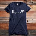 thumbnail image 2 of Thread Tank Mama Heart Women's Fashion Relaxed Crewneck T-Shirt Tee Heather Navy Medium, 2 of 5