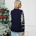 thumbnail image 2 of Yesfashion Womens Pullover Ugly Christmas Sweater with Reindeer Pattern Knitted Round Neck Sweater, 2 of 5