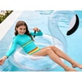 thumbnail image 4 of Gelikeya Girls Rash Guard Swimsuit Long Sleeve Tankini Top with Bikini Bottoms Bathing Suits for Girls 7-16Y Mint Green, 7-8 Years, 4 of 5