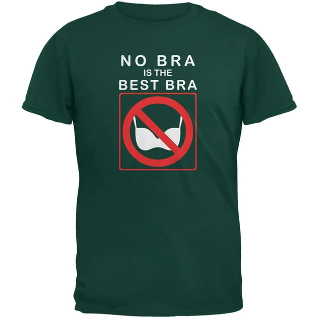 T-Shirt Adulte Vert Forêt Drôle Sans Soutien-Gorge