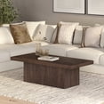thumbnail image 3 of Torren 48" Wide Rectangular Fluted Coffee Table in Alder Brown, 3 of 5