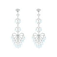 thumbnail image 2 of Aquamarine & Diamond Chandelier Drop Dangle Earrings in 18K White Gold 1.25Ctw, 2 of 7