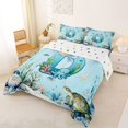 thumbnail image 2 of Erosebridal Watercolor Ocean Coral Queen Comforter Set For Boys,Cute Axolotl Letter D Monogrammed Kids Bedding Comforter Set,Reversible 3 Pieces, 2 of 7