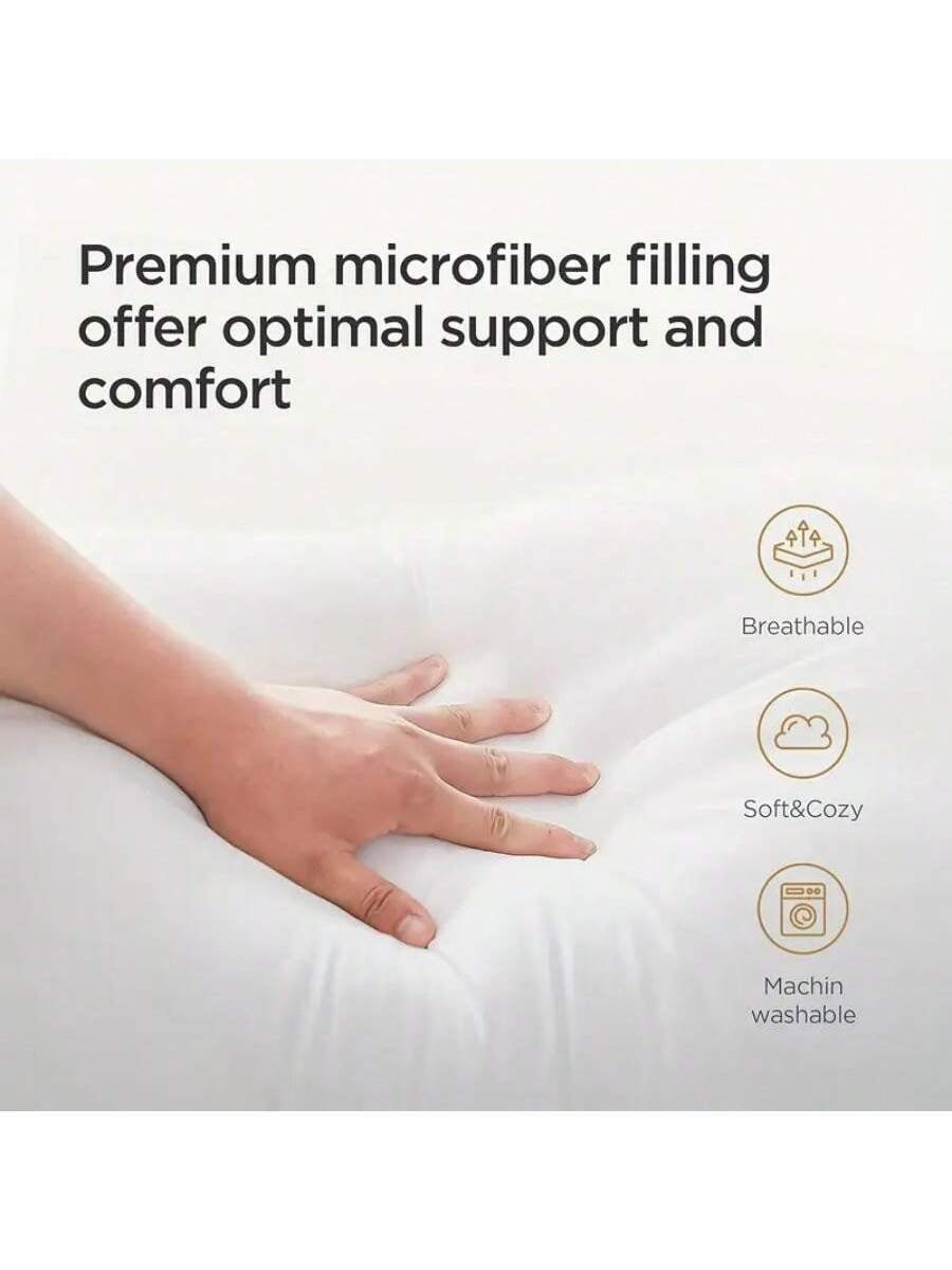 Pillows Size Set Of 4, Luxury Bed Pillows, Soft And Supportive Pillows Set Of 4,Pillow Set,Neck Support Pillows For Sleeping, Standard/Queen Pillow Size Set Of 4 ,White All Season