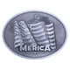 thumbnail image 3 of Hebilla de cinturón Yinane Vintage Bandera Americana Gris Plateado, 3 of 8