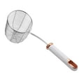thumbnail image 4 of Elodie Deepened Skimmer Spoon Kitchen Oil Spoon for Frying Cooking Dumplings white handle, 4 of 8