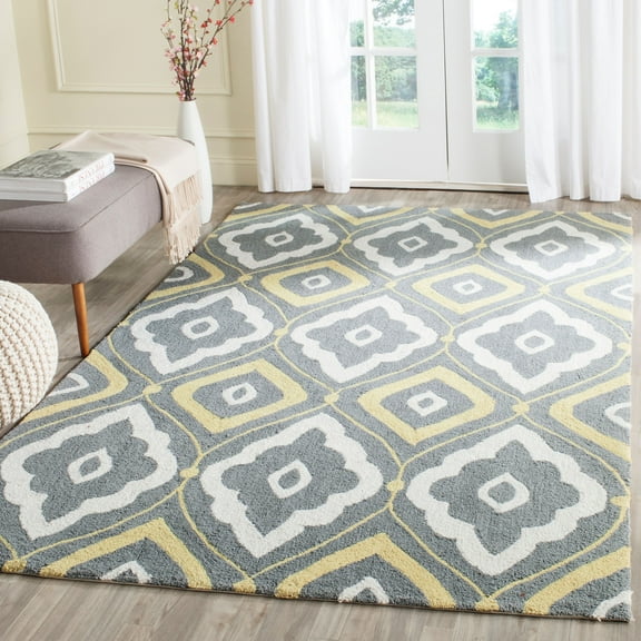 SAFAVIEH Four Seasons Kenesa Geometric Area Rug, Grey/Ivory, 5' x 8'