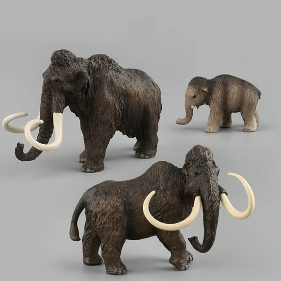 SPRING PARK Simulation Family Mammoth Elephant Animal PVC Children Model Toy Collector Decor Gift Figurine Education Kids Toy