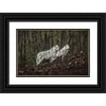 thumbnail image 1 of Siri, Ronan 24x17 Black Ornate Wood Framed with Double Matting Museum Art Print Titled - Meeting with white Wolves, 1 of 4