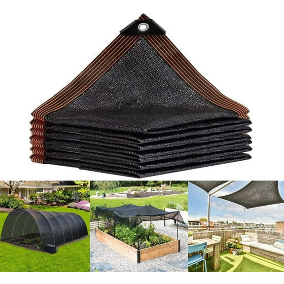 Shade Cloth for Plants Greenhouse, 70% Durable Mesh Shade Tarp with Grommets for Garden Outdoor Pergola Patio Easier to Hang Net Cover（6.5 x 13 FT）