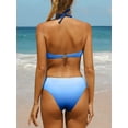thumbnail image 4 of Charmo Womens Bikini Set Gradient Color Halter Swimsuit Swimwear Beachwear, 4 of 6