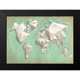 thumbnail image 2 of Kaj, Rama 24x18 Black Modern Framed Museum Art Print Titled - A different world (Mint and Gold), 2 of 5