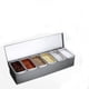 thumbnail image 2 of Elegante estación de condimentos de acero inoxidable, múltiples compartimentos que acomodan una variedad de ingredientes para una experiencia gastronómica organizada y elegante, 2 of 7