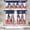 Independence Gnome, variant on 4th of July Kitchen Curtains Vintage Stars Window Curtains Valance and Tier Set 36 Inch, Patriotic Independence Day Rod Pocket Short Tier Curtain for Room, Rustic Small Cafe Kitchen Decor
