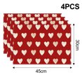 thumbnail image 4 of Ensemble de 4 Napperons Réutilisables pour Décoration de table de Cuisine de la Saint-Valentin, 4 of 5