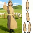 thumbnail image 2 of YAYUBA Boys Saint Joseph Set for Kids Saint Robe with Headpiece Waist Rope Outfit for Biblical Dress Up Role Play Party Wear, 2 of 9