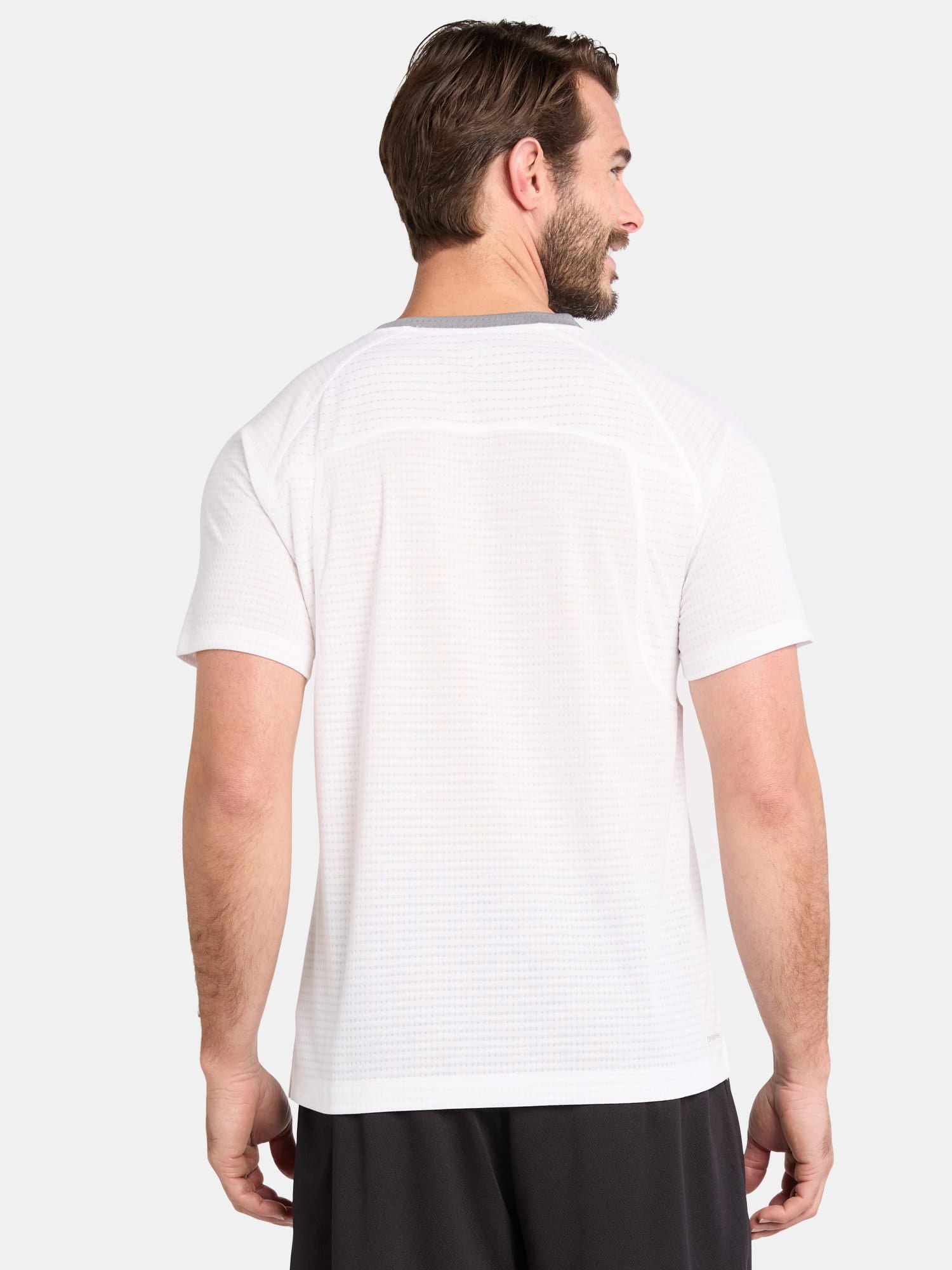 Athletic Works Men's and Big Men's Mixed Media Tee, Sizes XS-5XL