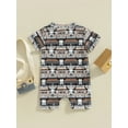 thumbnail image 4 of Genuiskids Western Baby Girl Boy Clothes Cow Print Romper Short Sleeve One Piece Rib Jumpsuit Shorts Retro Boho Cute Summer Newborn Outfit 0-18M, 4 of 8